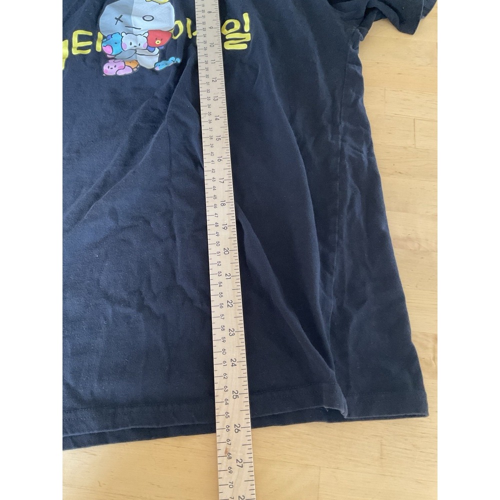 BT21 Line Friends Better Together MIDI T-Shirt Size XL Short Sleeves Black - Picture 5 of 5